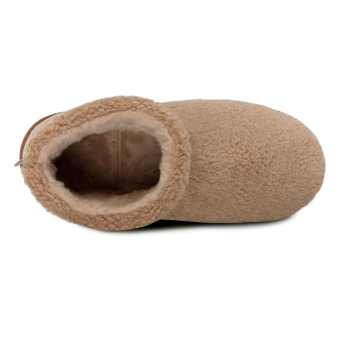 Isotoner® Ladies Curly Fur Boot Natural Extra Image 4